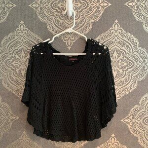 S Black Takeout tank Crochet Top